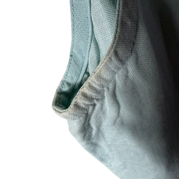 Eileen Fisher Linen Midi Dress Button Front Sleeveless Light Blue Minimalist - Picture 4 of 10